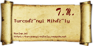 Turcsányi Mihály névjegykártya