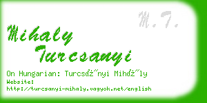 mihaly turcsanyi business card